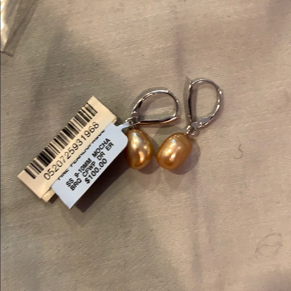 NWT Pearl drop earrings (fine pearls) - Picture 2 of 6